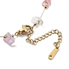 Colorful Glass Nuggets Link Chain Necklaces NJEW-H041-02G-3