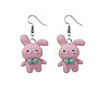 Stainless Steel Resin Dangle Earrings FS-WG090EB-02-1