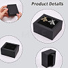 Plastic Overturn Cufflink Storage Boxes CON-WH0095-227-4