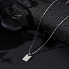 1Pc Stainless Steel Letter Rectangle Pendant Necklaces NJEW-LP0001-34X-P-3