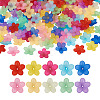 Yilisi 200Pcs 10 Colors Frosted Acrylic Bead Caps MACR-YS0001-02-13