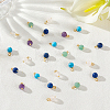 60Pcs Frosted Natural & Synthetic Gemstone Charms FIND-FH0004-55-5