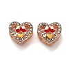 Alloy Enamel European Beads FIND-Q115-08RG-1