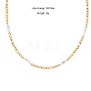 Stainless Steel & Imitaiton Pearl Link Chain Necklaces DO4707-1