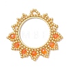 4Pcs Glass Seed Beaded Flower Pendants PALLOY-MZ01237-2