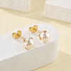 304 Stainless Steel Stud Earrings EJEW-I229-01G-C-1