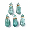 Faceted Natural Amazonite Pendants G-T131-15E-1