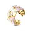 304 Stainless Steel Enamel Wide Cuff Open Rings for Women SA-K003-03B-G-2