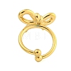 Ion Plating(IP) 304 Stainless Steel Open Cuff Rings for Women RJEW-S409-01G-04-3