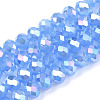 Electroplate Glass Beads Strands EGLA-A034-J8mm-B08-1