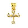 Rack Plating Brass Micro Pave Cubic Zirconia Charms KK-C074-30G-02-1