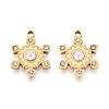304 Stainless Steel Rhinestone & ABS Imitation Pearl Pendants STAS-T074-11G-1