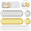 20Pcs 2 Colors Zinc Alloy Pendant Cabochon Settings DIY-YW0018-49-1