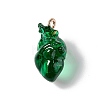 Transparent Resin Pendants RESI-E028-01G-10-1