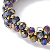 Glass Rondelle Beaded Wrap Style Bracelet BJEW-JB09965-02-4