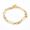 Brass Link Chain Bracelets X-BJEW-JB06016-1