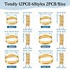  12Pcs 6 Size 201 Stainless Steel Grooved Finger Ring Settings RJEW-TA0001-05G-2
