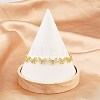 Brass Micro Pave Clear Cubic Zirconia Link Chain Bracelets for Women BJEW-A090-10D-G-2