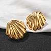 304 Stainless Steel Shell Shaped Studs Earrings for Women EJEW-K306-23G-1