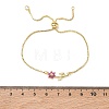 Adjustable Brass Micro Pave Clear Cubic Zirconia Box Chain Slider Bracelets BJEW-C156-09G-04-5