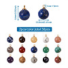 Yilisi 30Pcs 15 Colors Natural Gemstone Charms G-YS0001-01-14