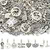80Pcs 8 Style Alloy European Dangle Charms PALLOY-CJ00192-1