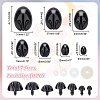 AHADERMAKER 70Pcs 7 style Plastic Craft Safety Screw Dog Noses DOLL-GA0001-12-2