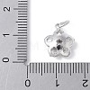 925 Sterling Silver Hollow Flower Charms STER-M093-03P-3