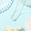 Natural Baroque Keshi Pearl Pendant 304 Stainless Steel Cable Chain Necklaces for Women NJEW-JN06225-2