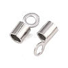 304 Stainless Steel Fold Over Crimp Cord Ends STAS-P434-05B-P-2