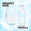 500Pcs Plastic Glue-on Flat Pad Bails KY-YW0002-14-3