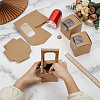 Cube Paper Cupcake Storage Boxes with Visible Window BAKE-WH0002-002A-3