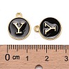 Golden Plated Alloy Charms LS-ENAM-S118-02Y-3