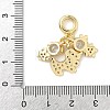 Brass Micro Pave Clear Cubic Zirconia European Dangle Charms LS-KK-K368-30G-3