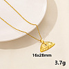 Stainless Steel Triangle with Evil Eye Pendant Necklaces HK0528-10-1