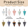 Fashewelry 20Pcs 10 Styles Natural & Synthetic Mixed Gemstone Pendants G-FW0001-36-4