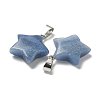 Natural Blue Aventurine(Dyed & Heated) Pendants G-B127-12P-14-2