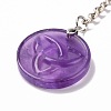 Natural Amethyst Trinity Knot Pendant Keychain KEYC-E038-02P-01-4