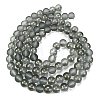 Frosted Transparent Glass Bead Strands X1-GLAA-P065-8mm-12-5