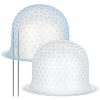 2Pcs 2 Colors Silicone Highlighting Hairpiece Hat Tools AJEW-GA0010-29-1
