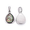 Natural Abalone Shell/Paua ShellCharms BSHE-F011-03B-P-2