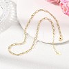 4MM Brass Textured Figaro Chain Necklaces for Women NJEW-JN06140-1