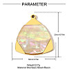 304 Stainless Steel Shell Pendants STAS-OY009-51G-2