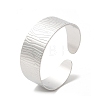 304 Stainless Steel Textured Cuff Bangles for Women BJEW-L682-016P-3