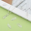 Tarnish Resistant Leaf 201 Stainless Steel Charm Pendants STAS-R075-12-5