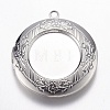 Brass Locket Pendants X-KK-N0116-076P-1