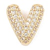 Brass Micro Pave Cubic Zirconia Slide Charms ZIRC-I068-08G-A-1