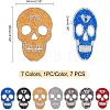 Skull Rhinestone Patches DIY-FH0002-05-2