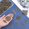 120Pcs 10 Styles Iron Filigree Joiners IFIN-PH0002-45-3