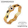 304 Stainless Steel Pave Cubic Zirconia Bangles FS-WG9DD70-07-1